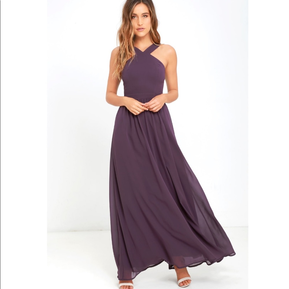 NWT Lulus Purple Maxi Dress - Air of Romance